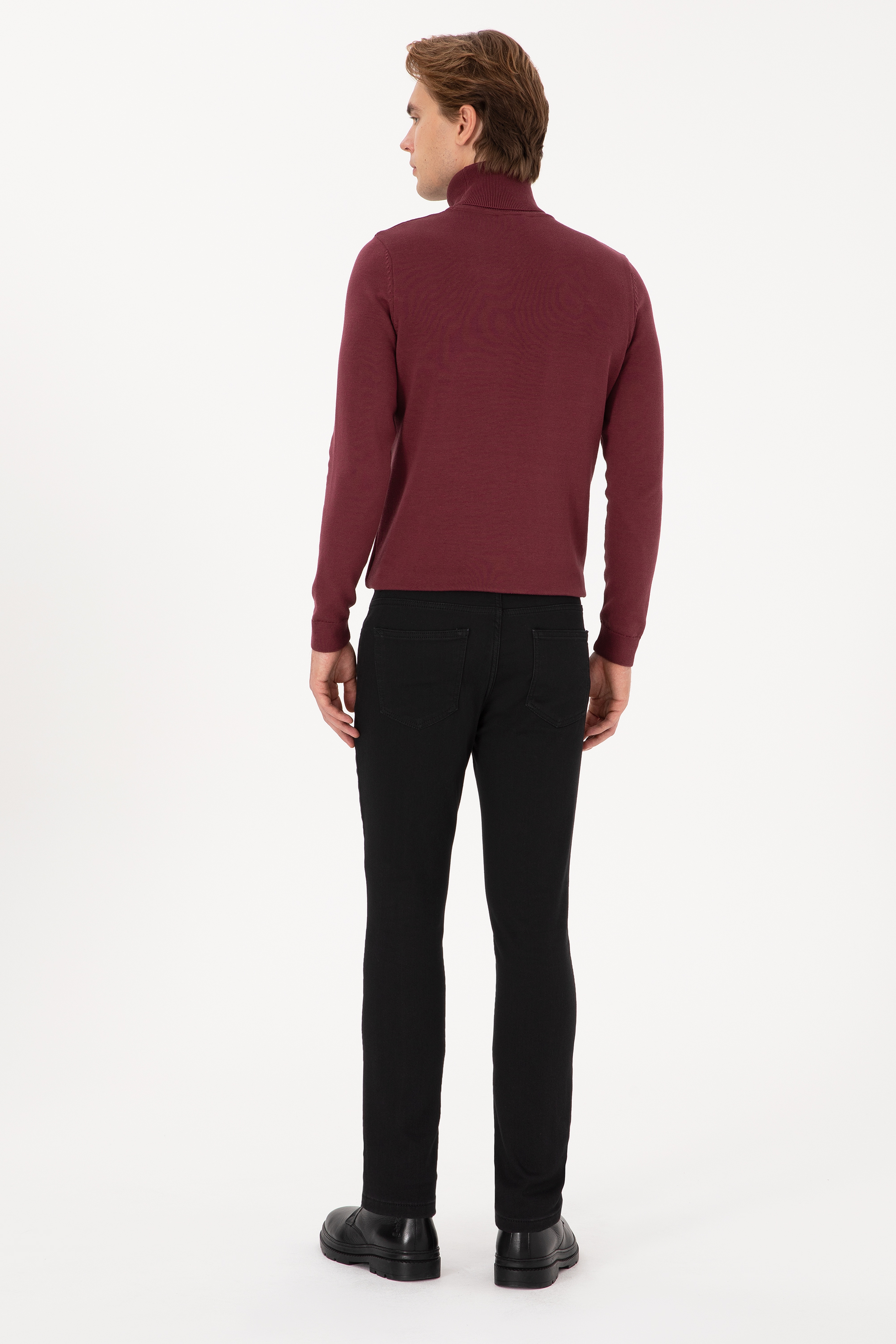 Erkek Siyah Slim Fit Jean Pantolon - Image 4