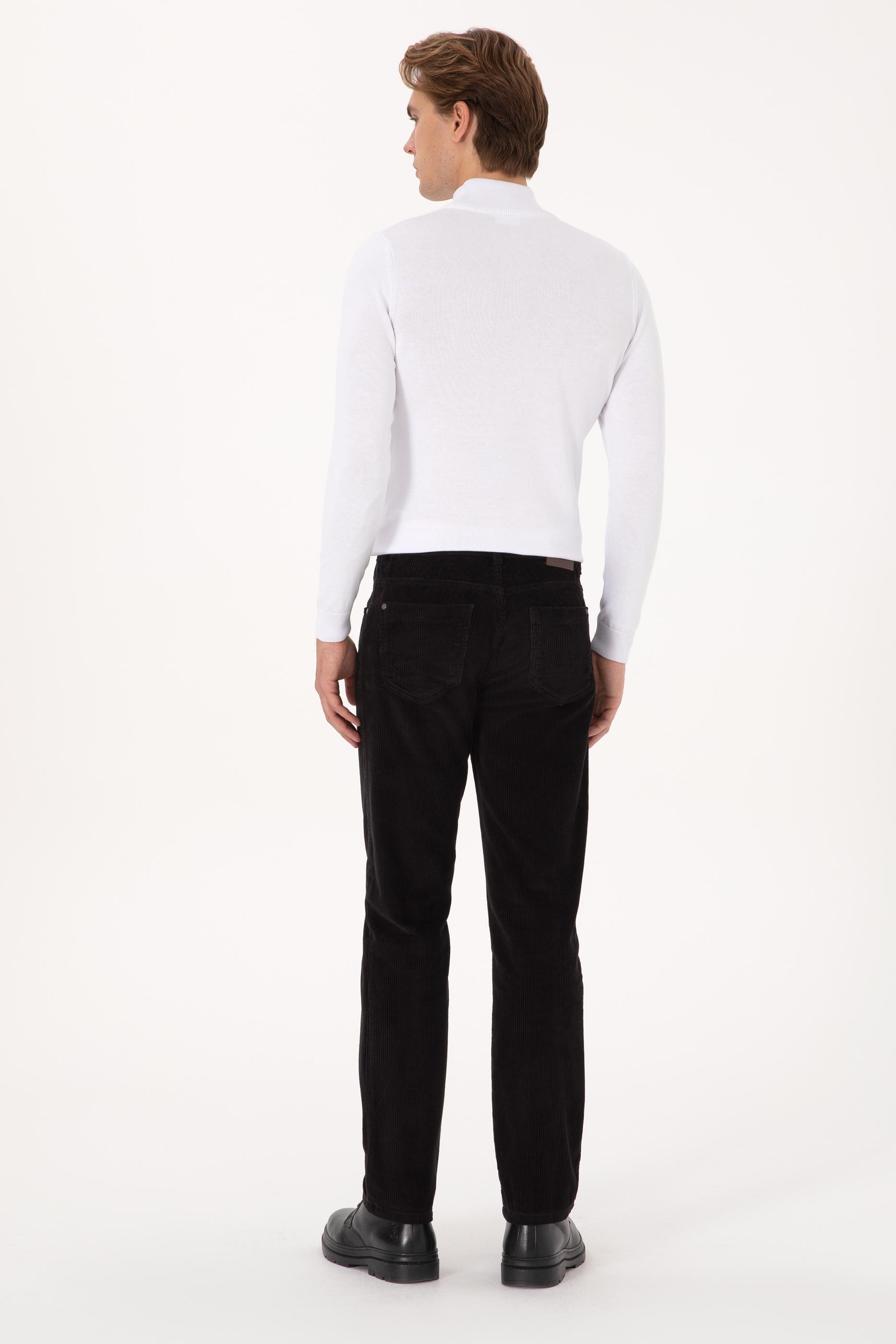 Erkek Siyah Kanvas Pantolon