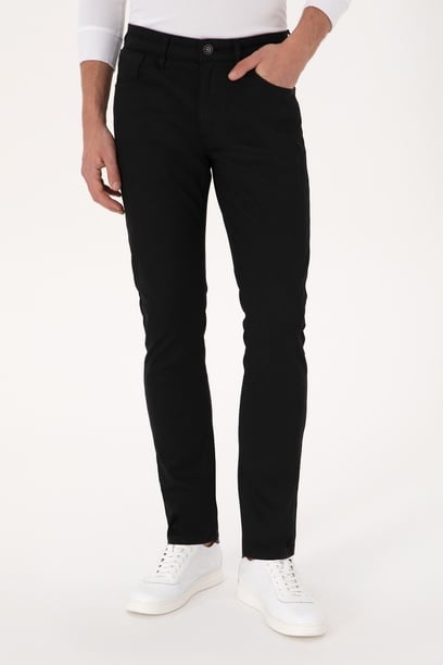 Erkek Siyah Slim Fit Jean Pantolon