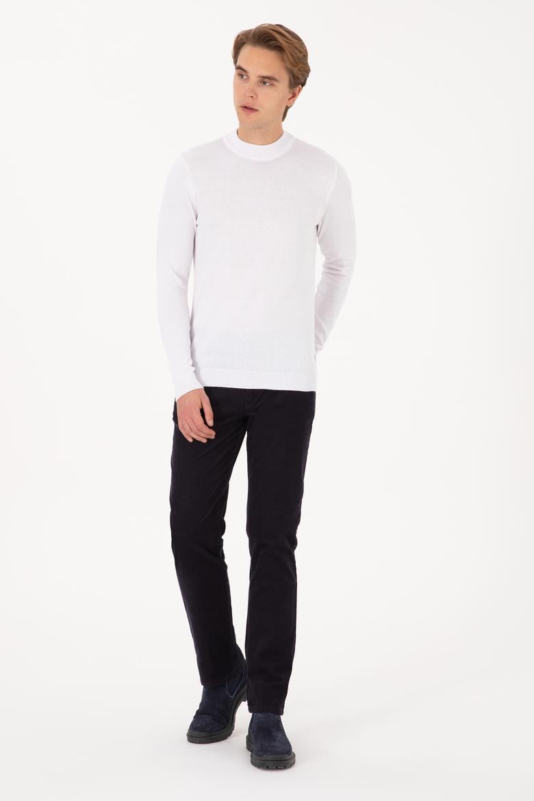 Erkek Lacivert Kanvas Pantolon