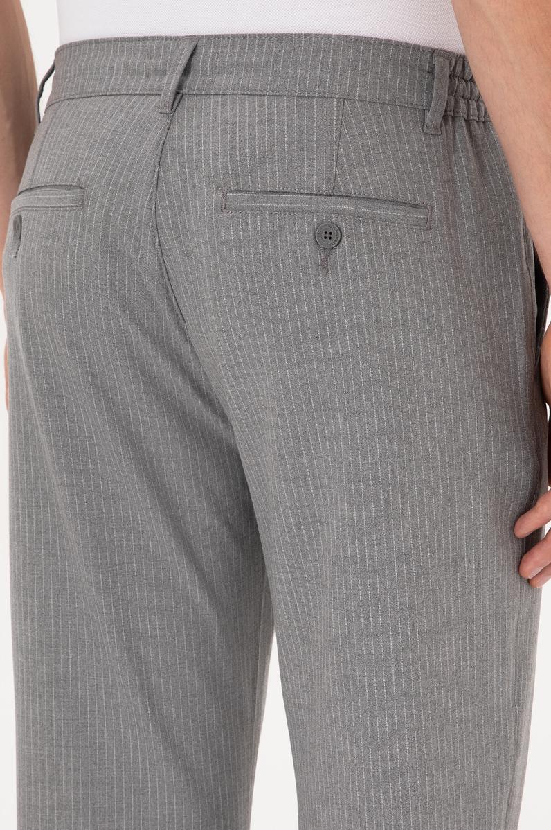 Erkek Gri Kanvas Pantolon