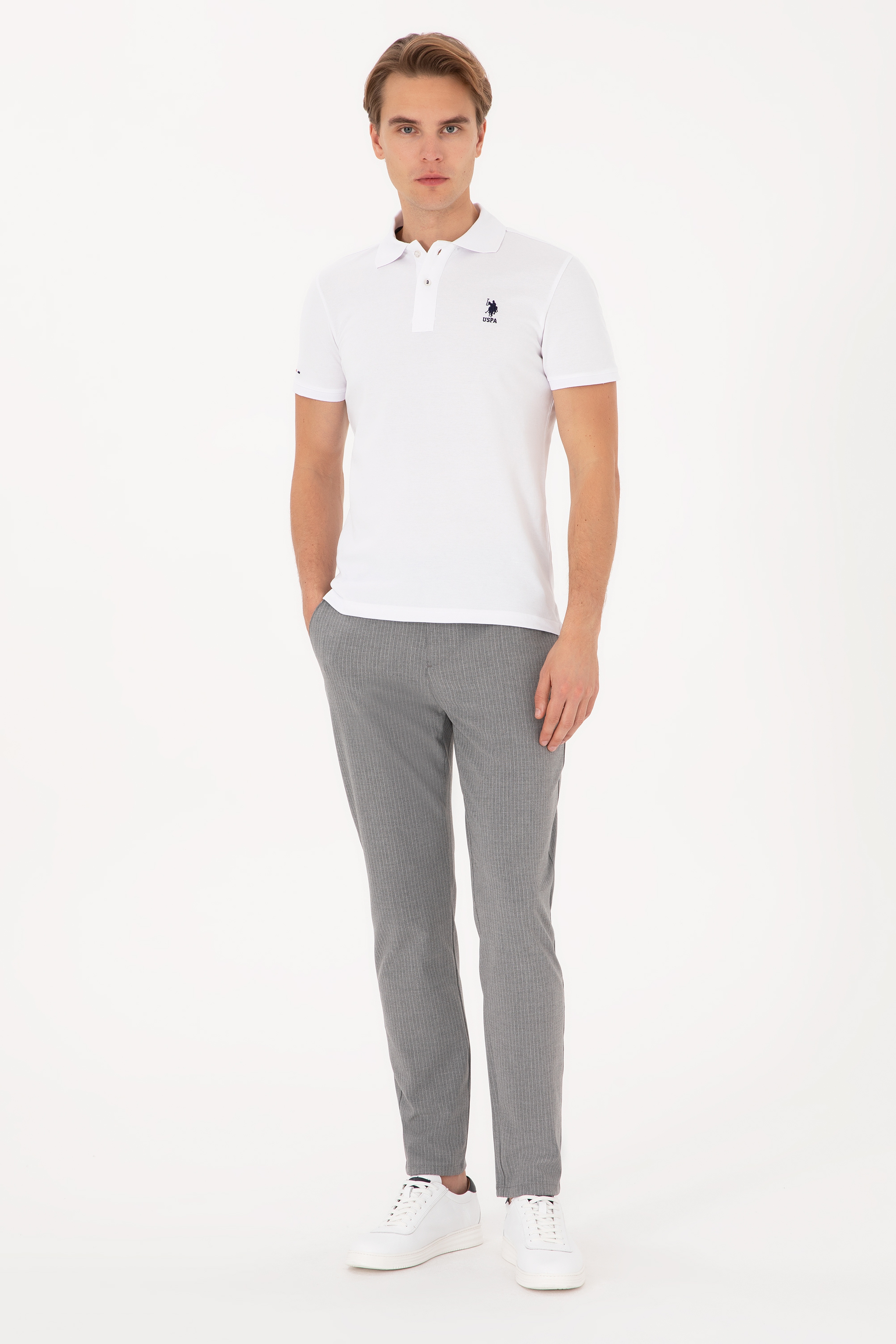 Erkek Carrot Fit Gri Kanvas Pantolon - Image 3