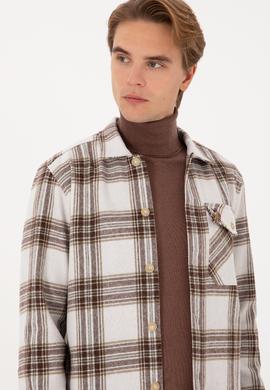 Erkek Haki Uzun Kollu Gömlek - 50316599010