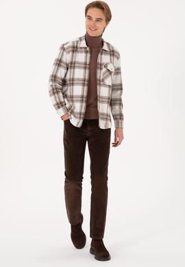 Erkek Haki Uzun Kollu Gömlek - 50316599010