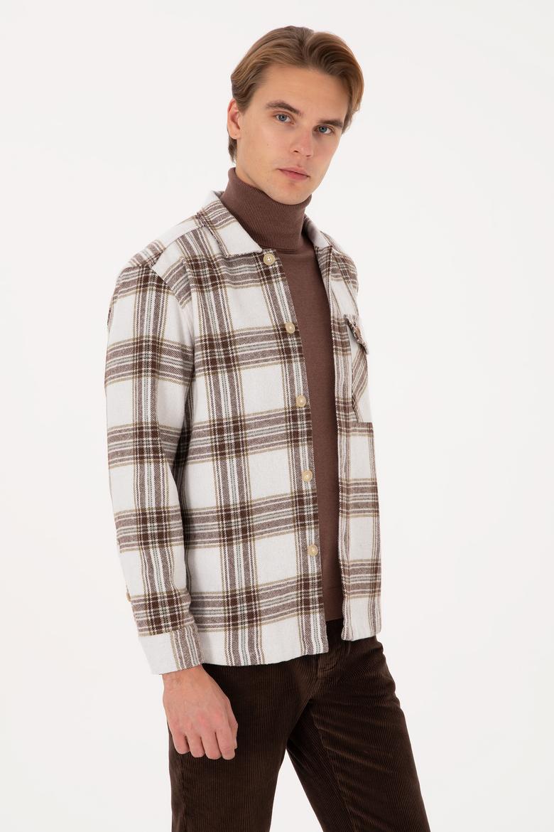 Erkek Haki Uzun Kollu Gömlek - 50316599010