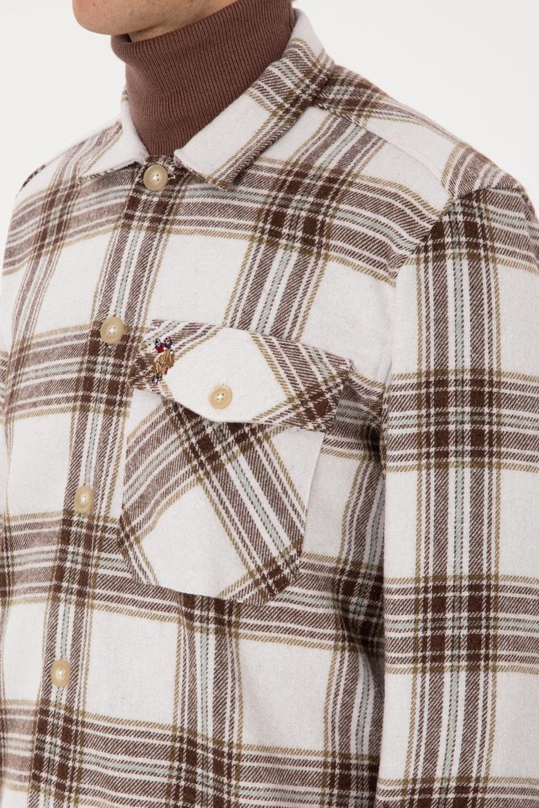 Erkek Haki Uzun Kollu Gömlek - 50316599010