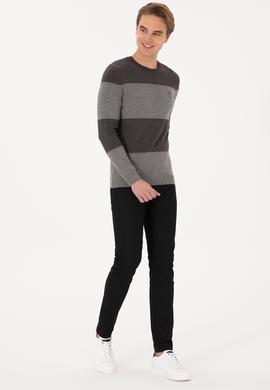 Erkek Antrasit Melanj Kazak - 50307874001