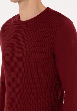 Erkek Bordo Kazak - 50307827007