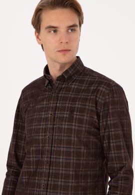 Erkek Kahverengi Uzun Kollu Gömlek - 50313425016