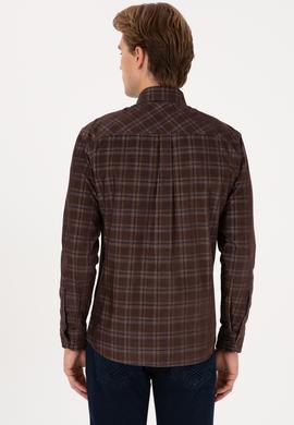 Erkek Kahverengi Uzun Kollu Gömlek - 50313425016