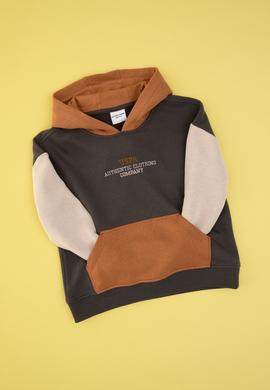 Erkek Çocuk Gri Kapüşonlu Sweatshirt - 50316469009