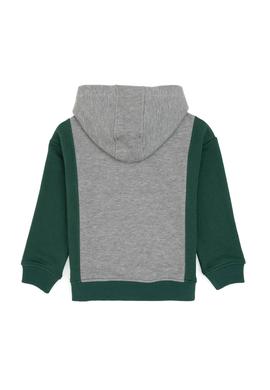 Erkek Çocuk Gri Melanj Kapüşonlu Sweatshirt - 50316623023