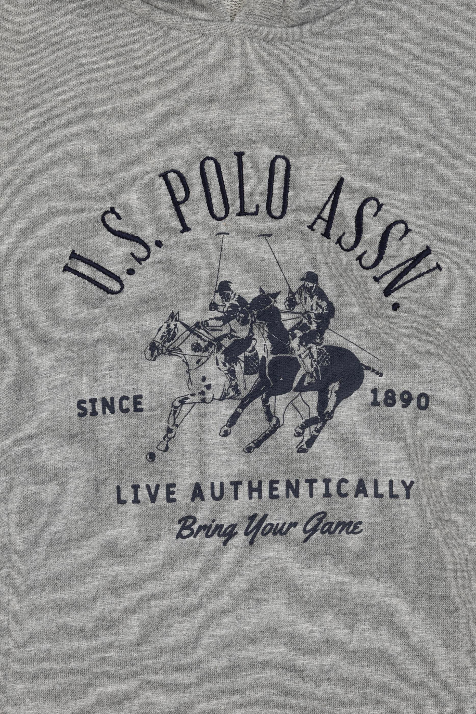 Erkek Çocuk Gri Melanj Kapüşonlu Sweatshirt