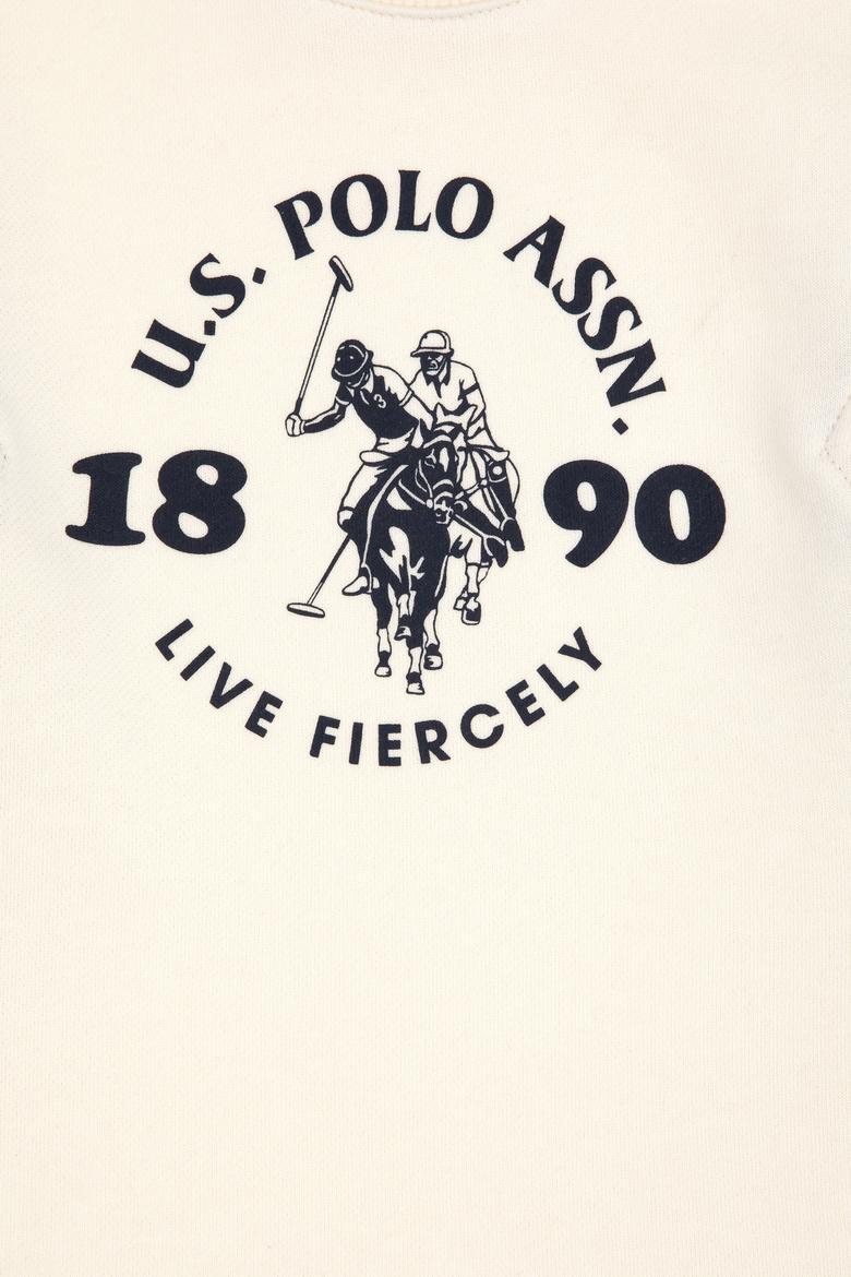 Erkek Çocuk Krem Bisiklet Yaka Sweatshirt - 50316626019