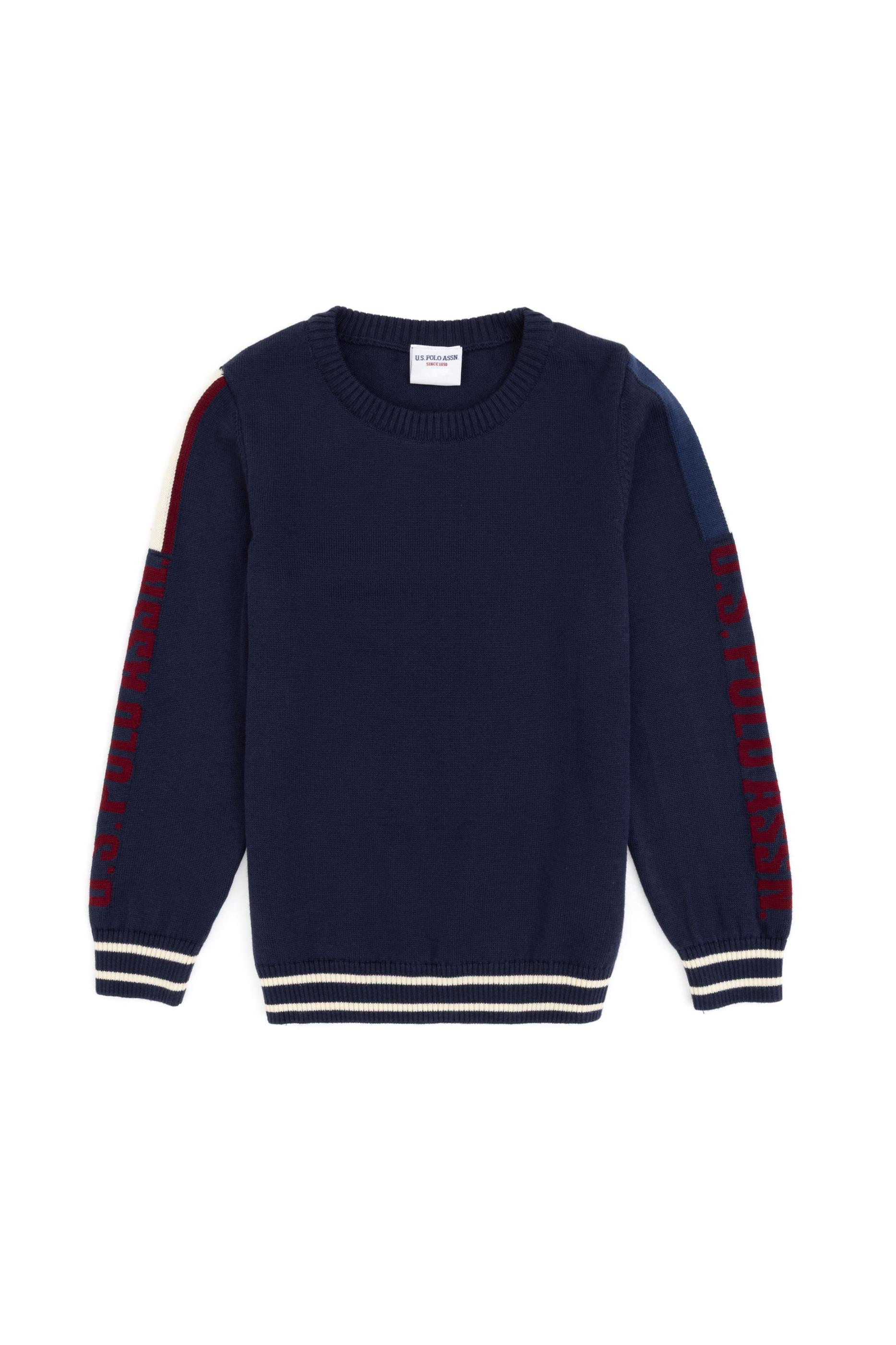 Erkek Çocuk Lacivert Bisiklet Yaka Kazak