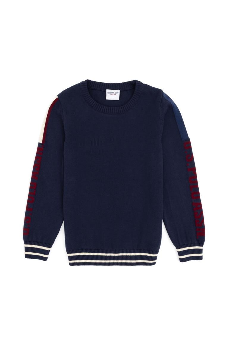 Erkek Çocuk Lacivert Bisiklet Yaka Kazak