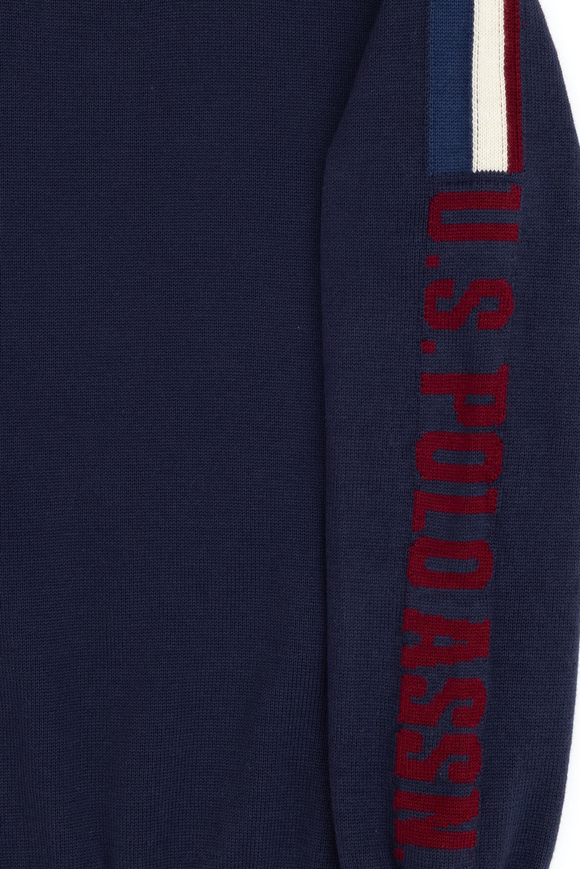 Erkek Çocuk Lacivert Bisiklet Yaka Kazak