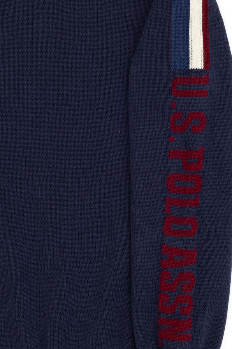 Erkek Çocuk Lacivert Bisiklet Yaka Kazak