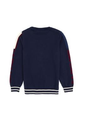 Erkek Çocuk Lacivert Bisiklet Yaka Kazak - 50317136002