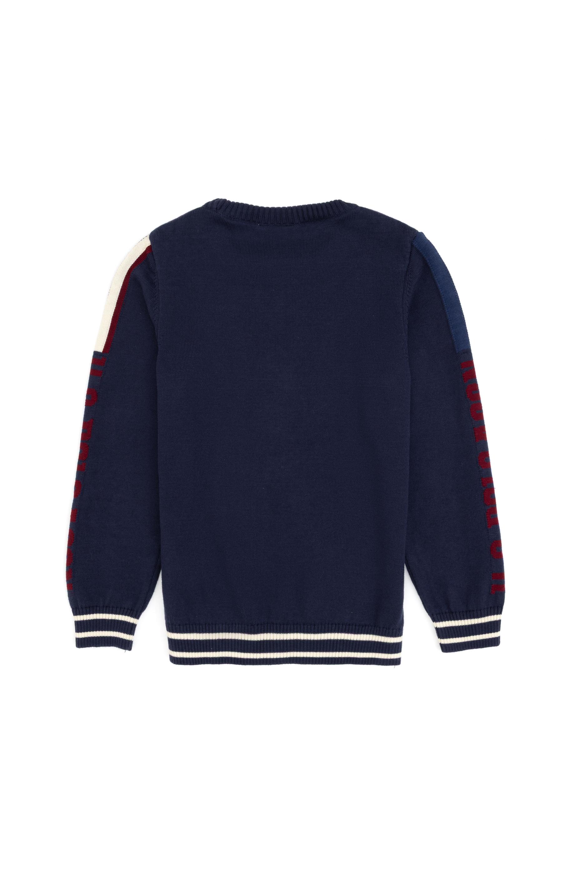 Erkek Çocuk Lacivert Bisiklet Yaka Kazak