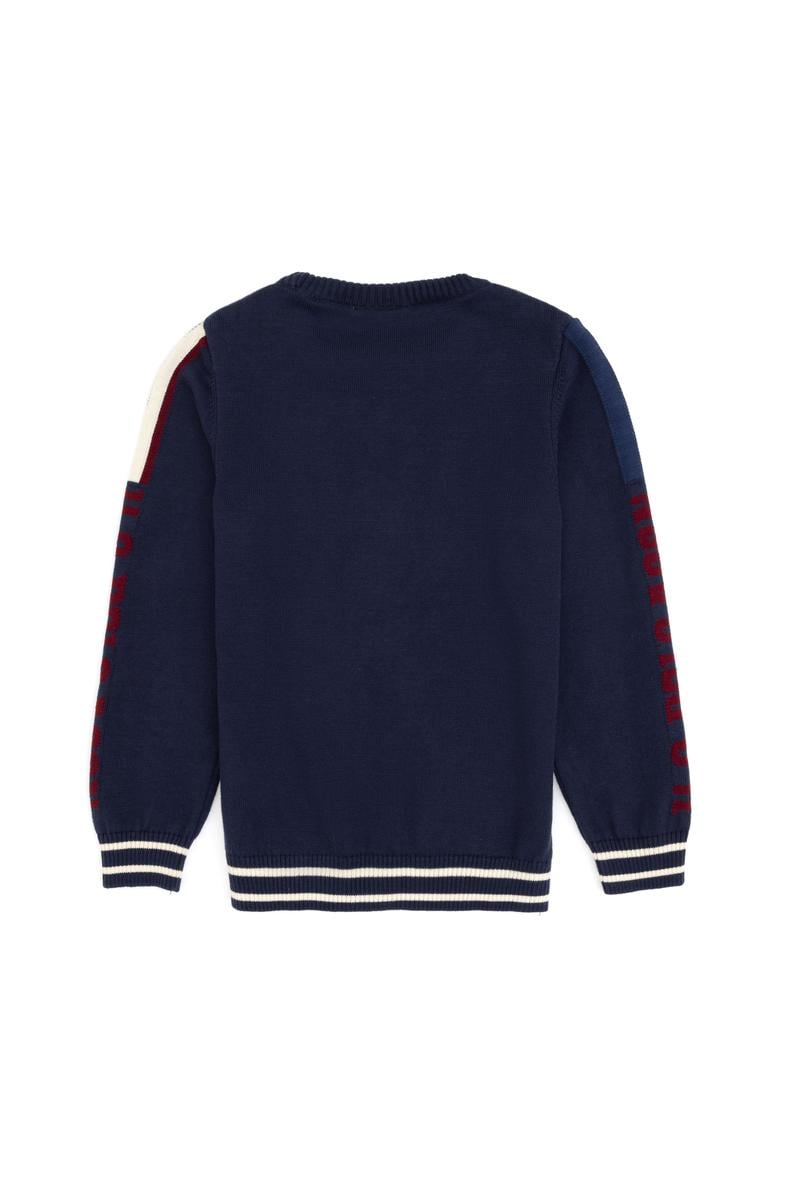 Erkek Çocuk Lacivert Bisiklet Yaka Kazak