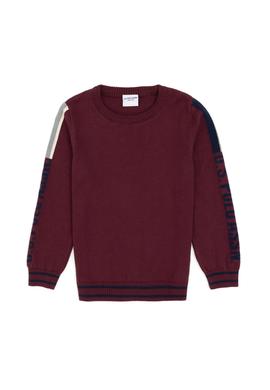 Erkek Çocuk Bordo Bisiklet Yaka Kazak - 50317136016