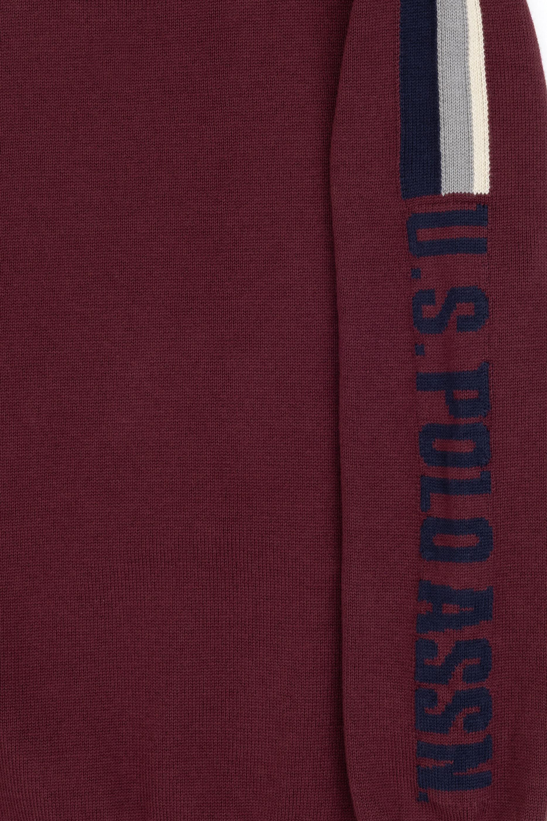 Erkek Çocuk Bordo Bisiklet Yaka Kazak