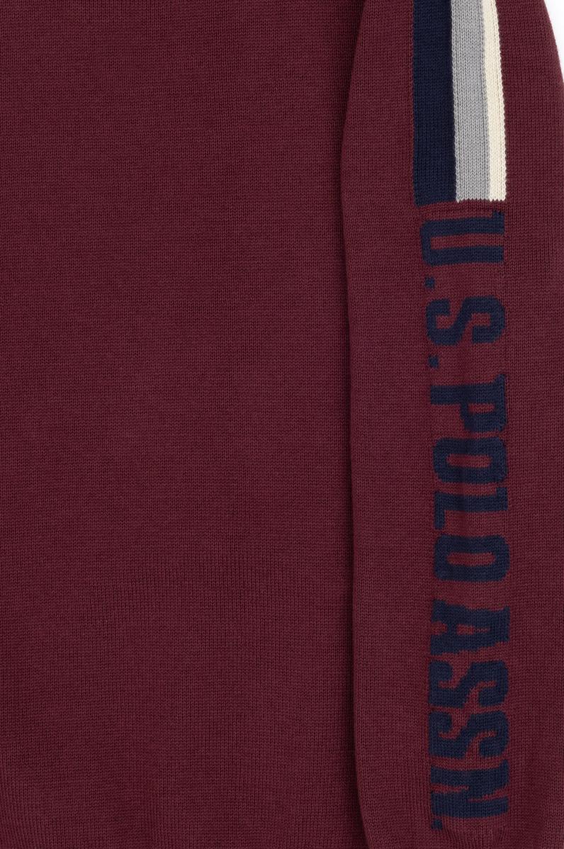 Erkek Çocuk Bordo Bisiklet Yaka Kazak