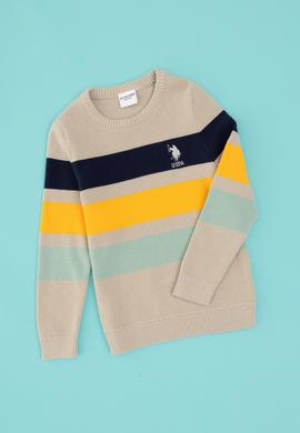 Erkek Çocuk Taş Melanj Bisiklet Yaka Kazak - 50317160011