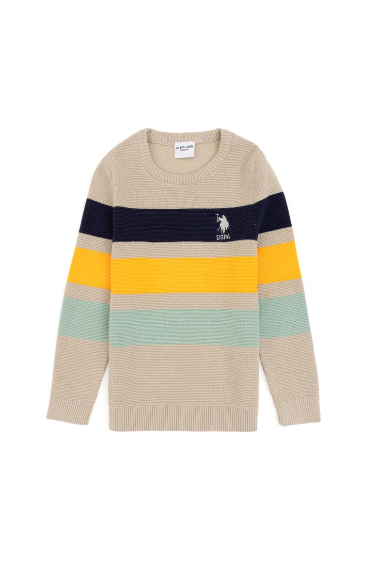 Erkek Çocuk Taş Melanj Bisiklet Yaka Kazak - 50317160011