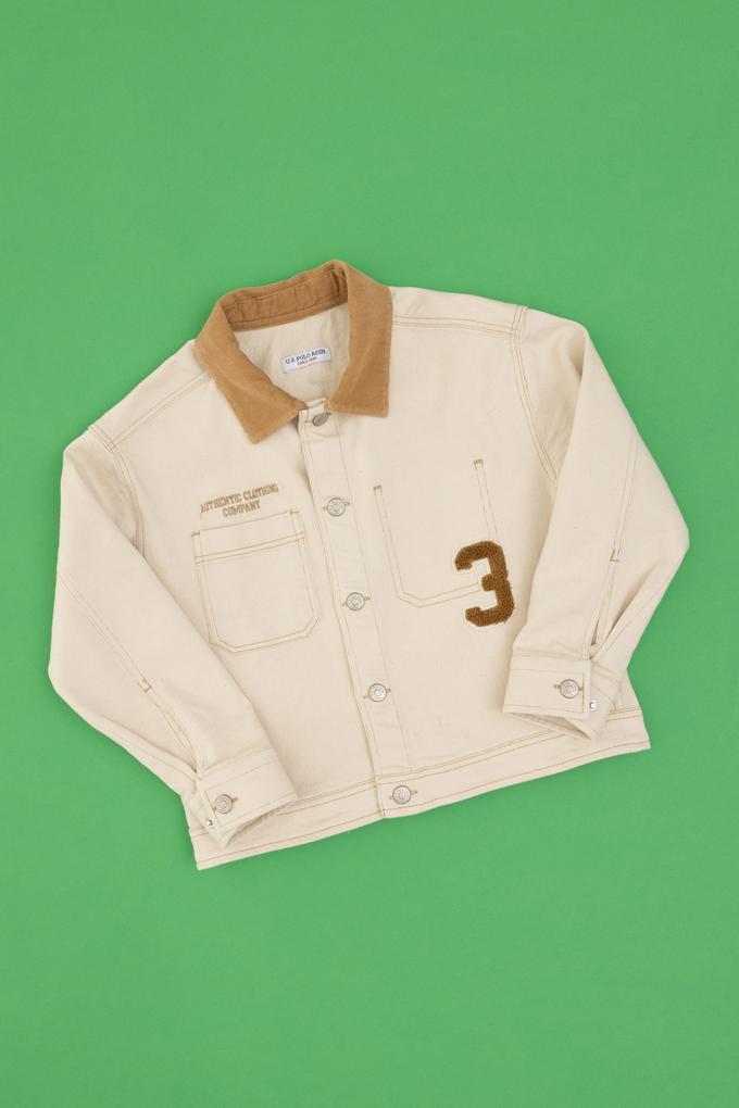 Erkek Çocuk Krem İnce Dokuma Mont