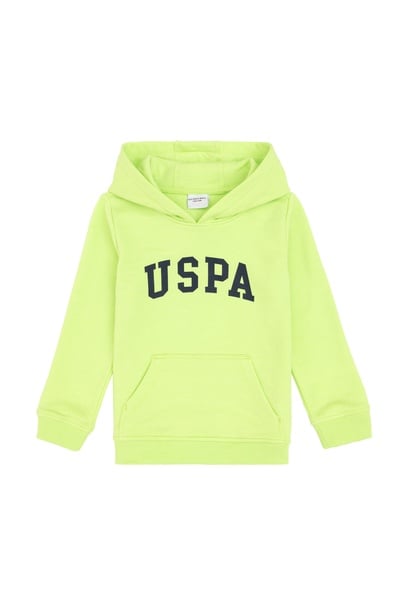 Erkek Çocuk Yeşil Kapüşonlu Basic Sweatshirt