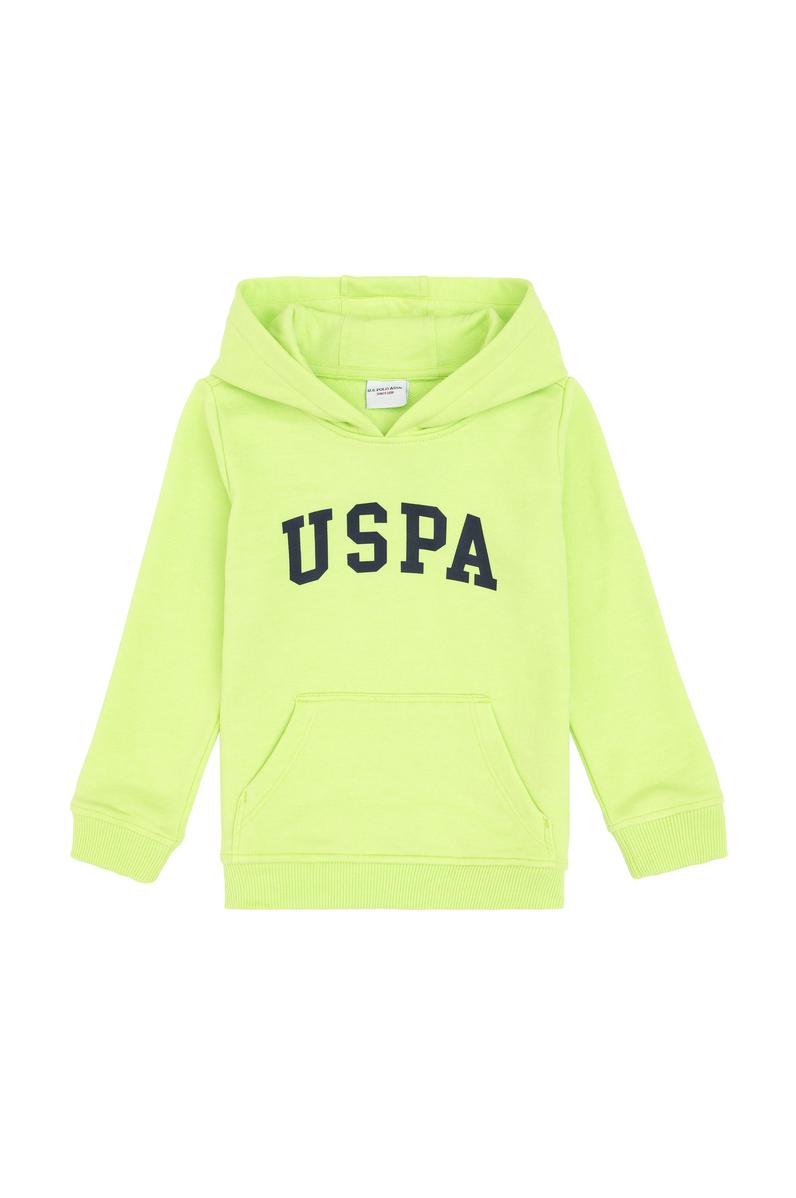 Erkek Çocuk Yeşil Kapüşonlu Basic Sweatshirt