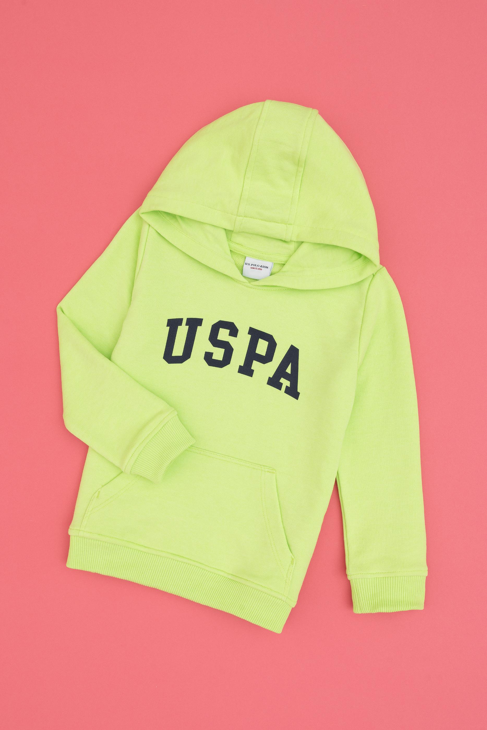 Erkek Çocuk Yeşil Kapüşonlu Basic Sweatshirt