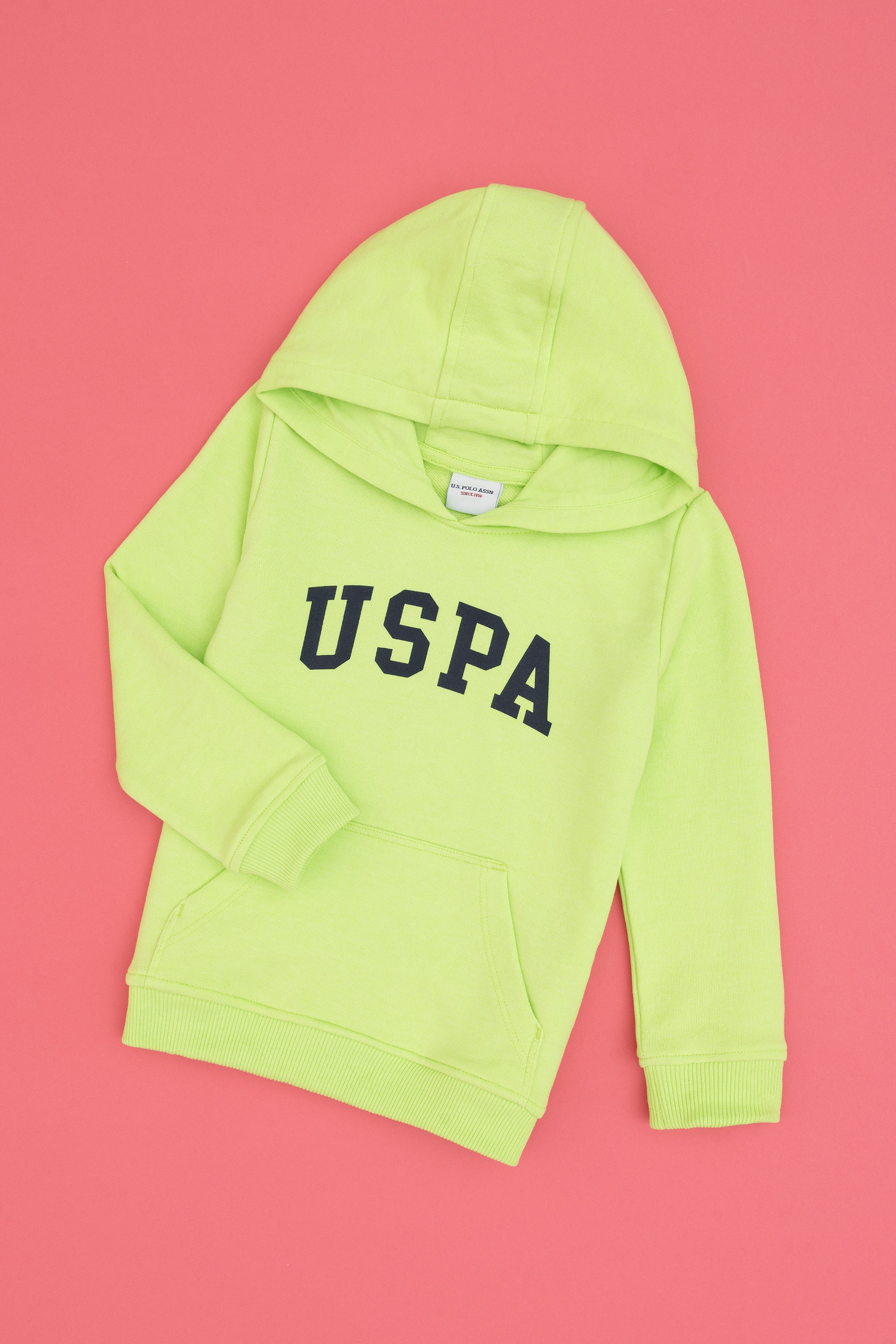 Erkek Çocuk Yeşil Kapüşonlu Basic Sweatshirt - Image 1