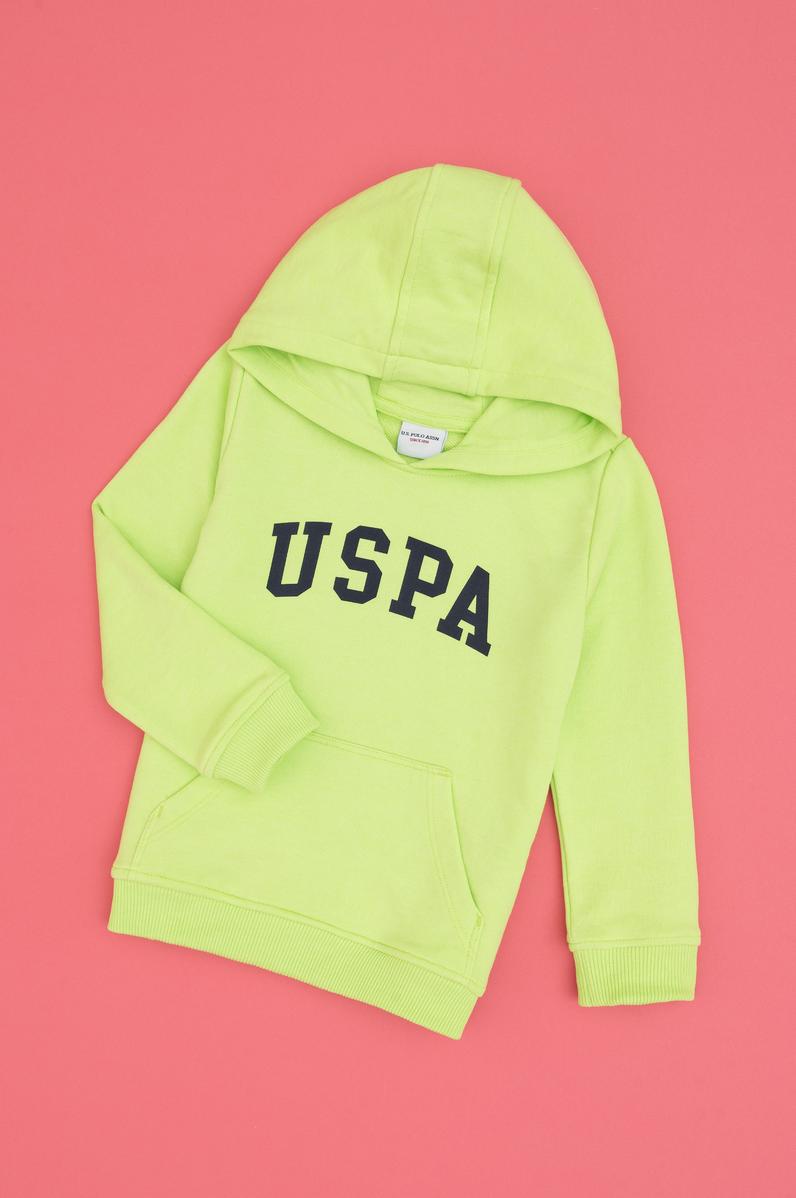 Erkek Çocuk Yeşil Kapüşonlu Basic Sweatshirt