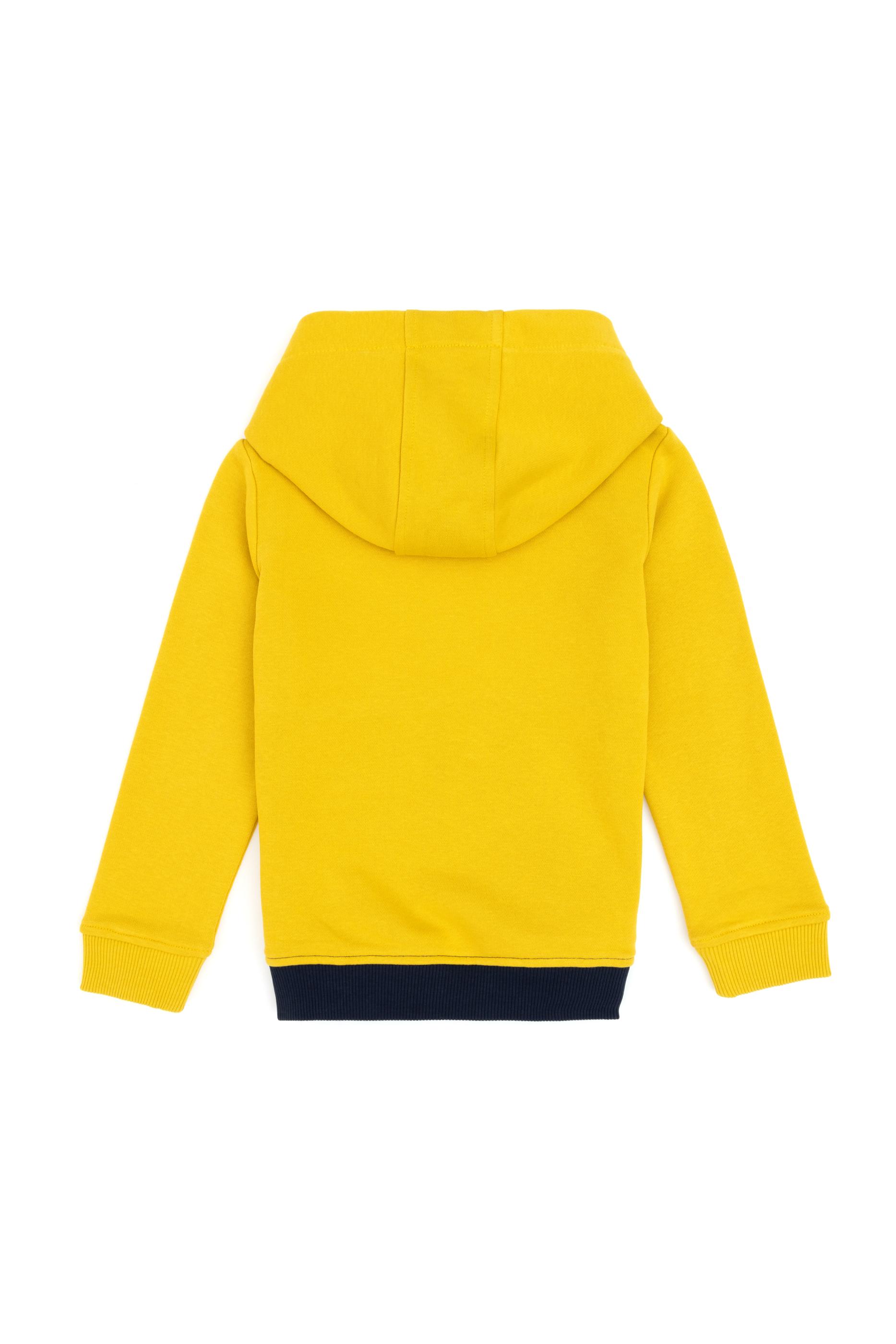 Erkek Çocuk Sarı Kapüşonlu Basic Sweatshirt