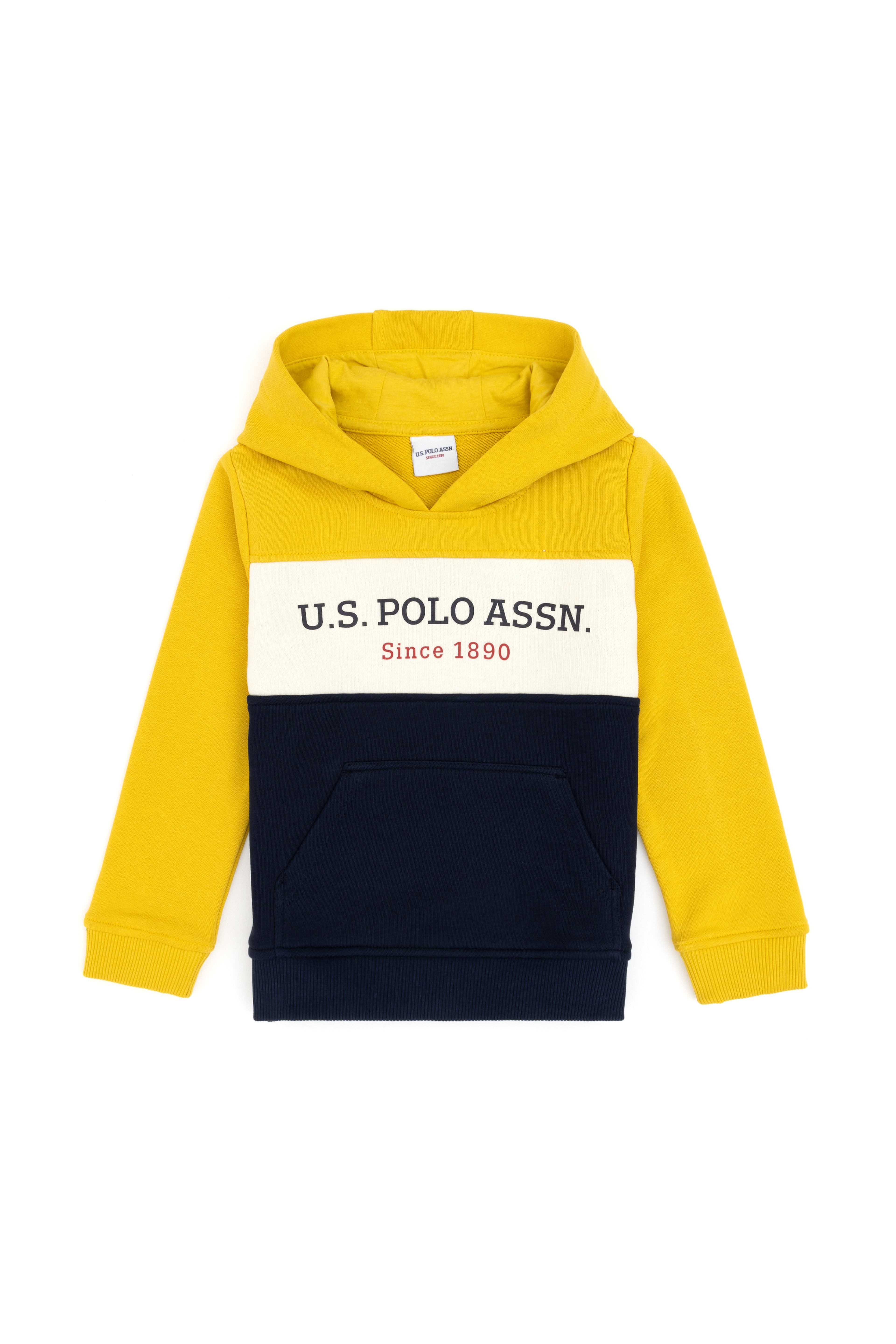 Erkek Çocuk Sarı Kapüşonlu Basic Sweatshirt - Image 2