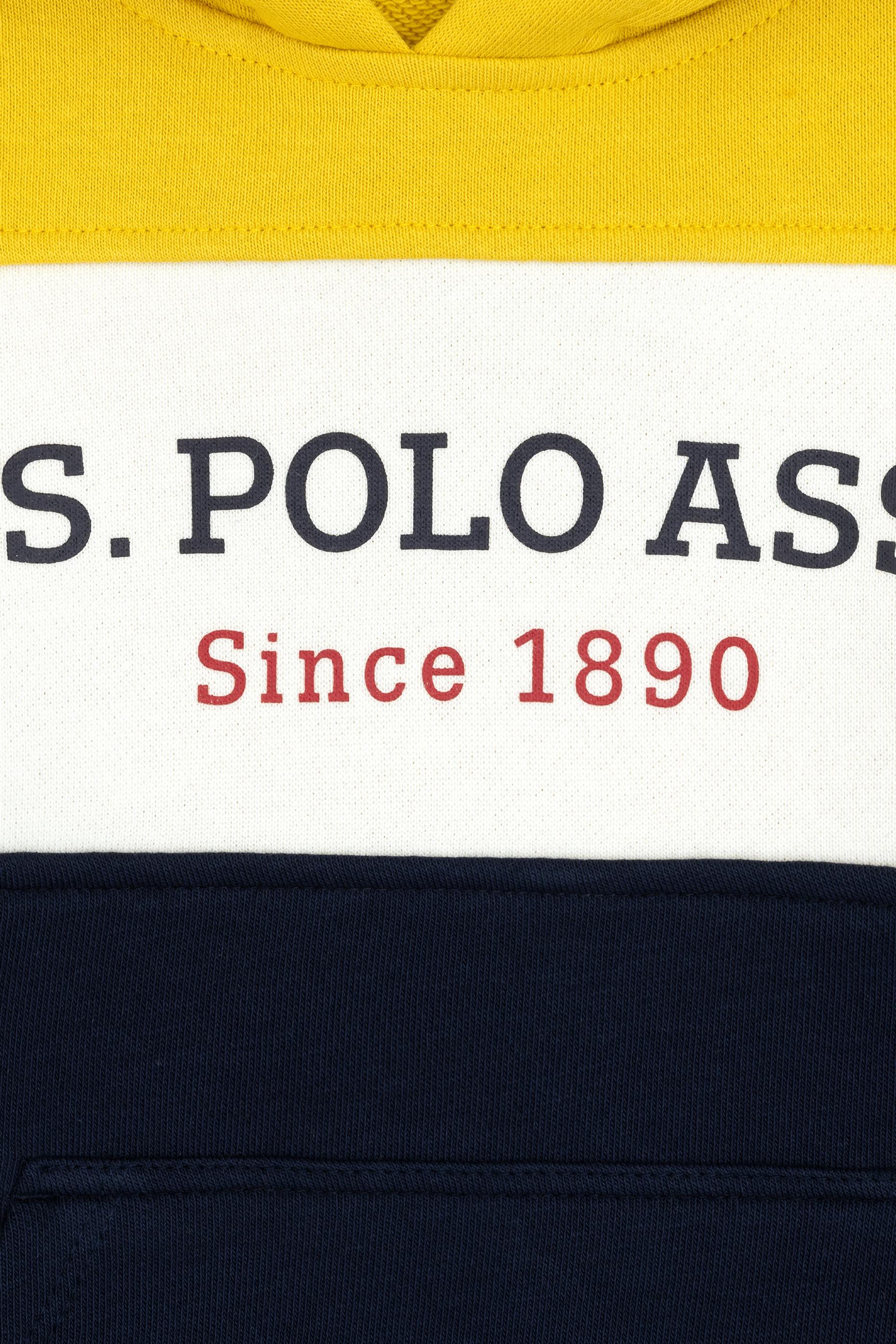 Erkek Çocuk Sarı Kapüşonlu Basic Sweatshirt