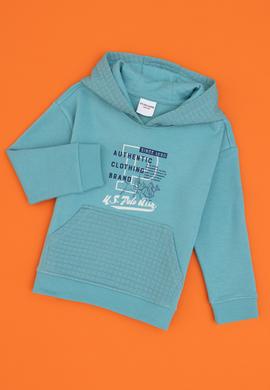 Erkek Çocuk Mint Kapüşonlu Şardonlu Sweatshirt - 50316512001