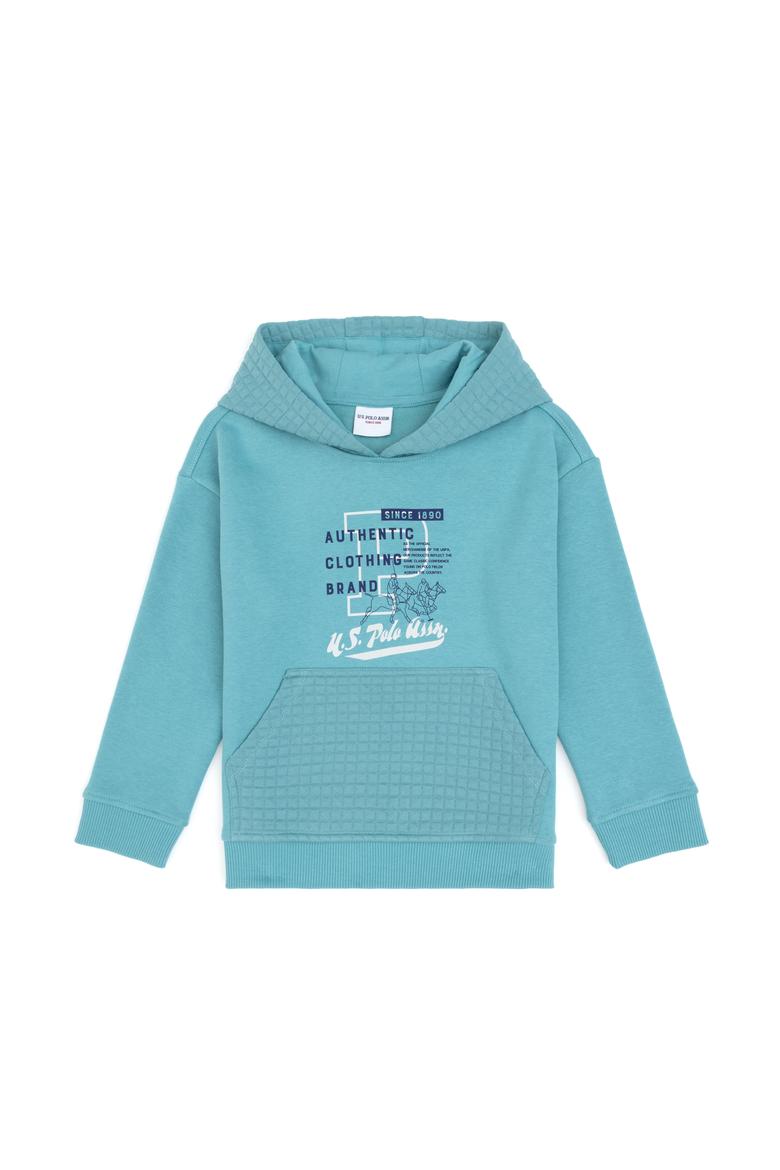 Erkek Çocuk Mint Kapüşonlu Şardonlu Sweatshirt - 50316512001