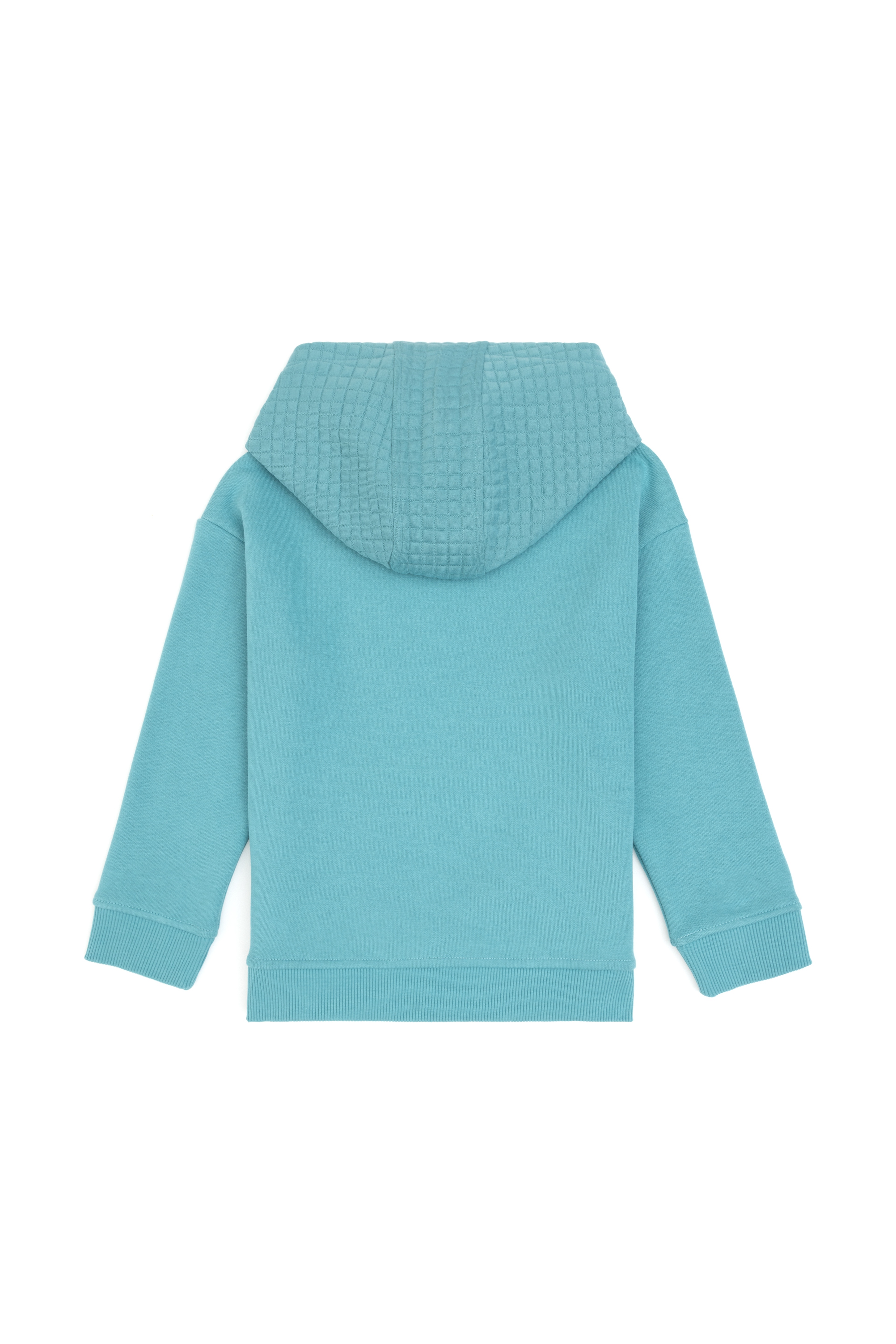 Erkek Çocuk Mint Kapüşonlu Şardonlu Sweatshirt - Image 3