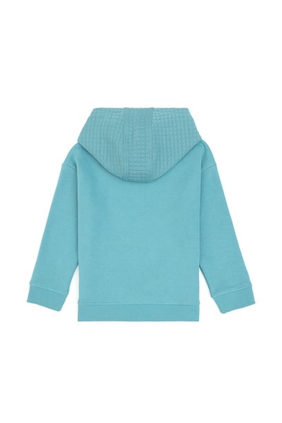 Erkek Çocuk Mint Kapüşonlu Şardonlu Sweatshirt