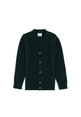 Erkek Çocuk Koyu Yeşil Triko Hırka - 50317150040