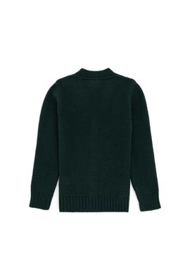 Erkek Çocuk Koyu Yeşil Triko Hırka - 50317150040