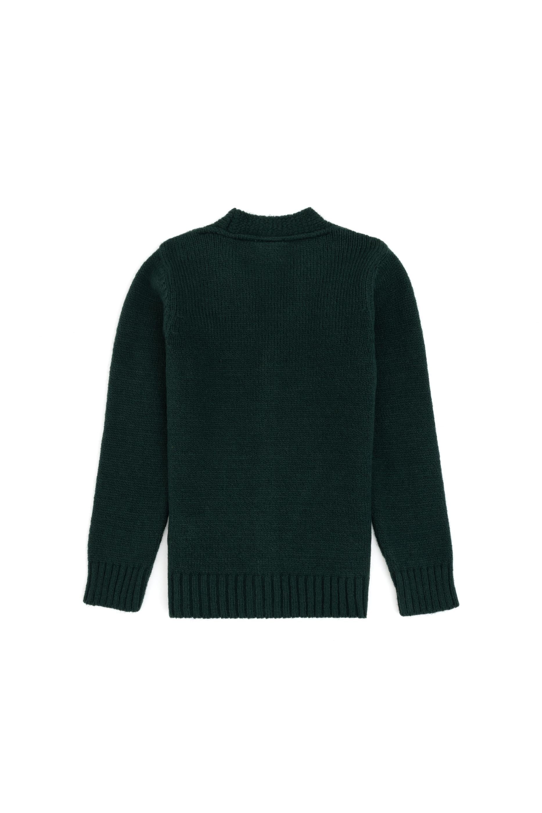 Erkek Çocuk Koyu Yeşil Triko Hırka