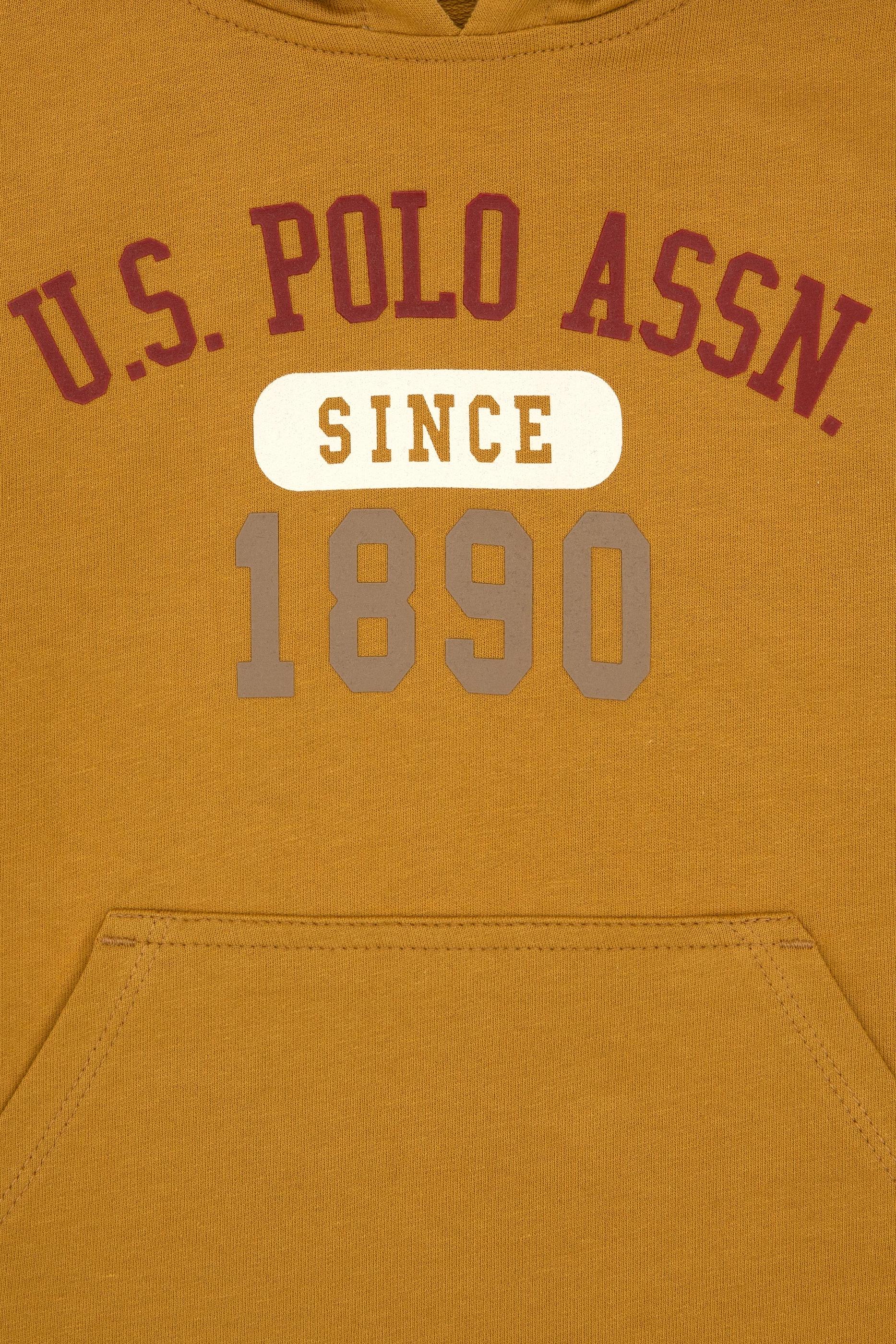 Erkek Çocuk Hardal Kapüşonlu İnce Sweatshirt