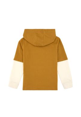 Erkek Çocuk Hardal Kapüşonlu İnce Sweatshirt - 50316470001