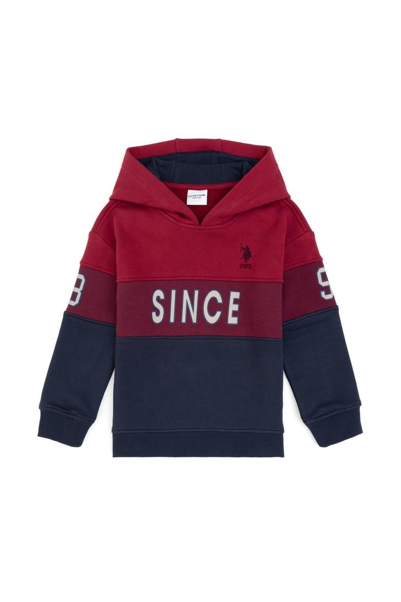 Erkek Çocuk Açık Lacivert Kapüşonlu Sweatshirt - 50316551017