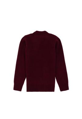 Erkek Çocuk Bordo Triko Hırka - 50317150042